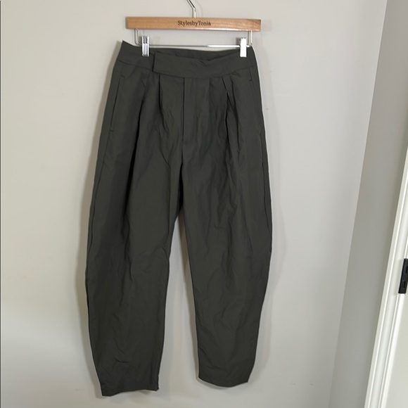 Free People Gabriette Barrel Trouser Turkish Coffee Dark Brown Pant Mid Sz 4 NEW - Picture 4 of 15